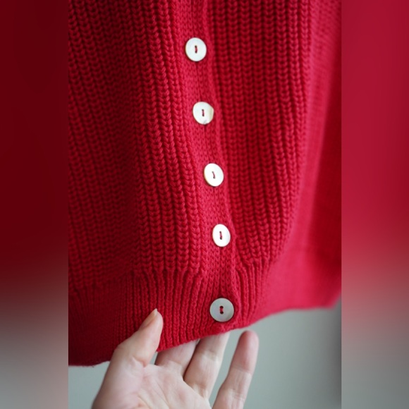 Sonderhaus Harbor Cardigan - Cherry Red - Picture 4 of 5